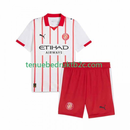 Thuisshirt Girona Voetbalteneu Kinderen 2025-26 S-S
