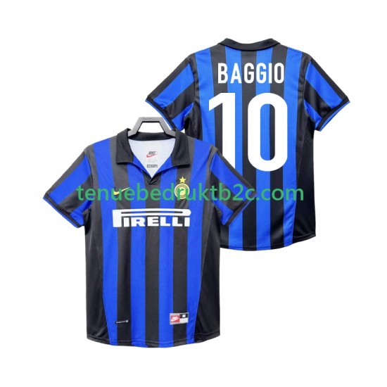 Thuisshirt Retro Inter Milan BAGGIO 10 Mannen 1998 1999 S-S