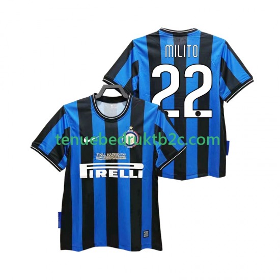 Thuisshirt Retro Inter Milan MILITO 22 2009 Mannen 2010 S-S