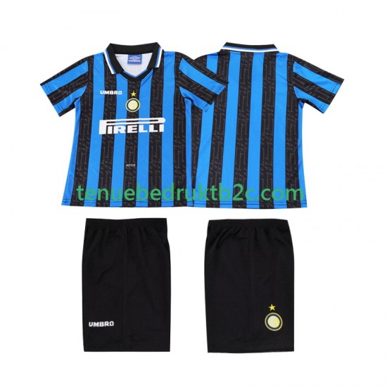 Thuisshirt Retro Inter Milan 1997 Voetbalteneu Kinderen 1998 S-S