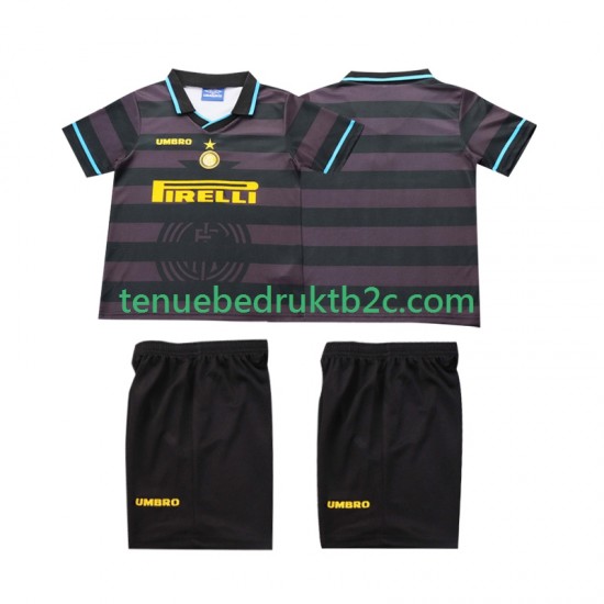 3de shirt Retro Inter Milan 1997 Voetbalteneu Kinderen 1998 S-S