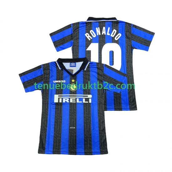 Thuisshirt Retro Inter Milan Ronaldo 10 1997 Mannen 1998 S-S
