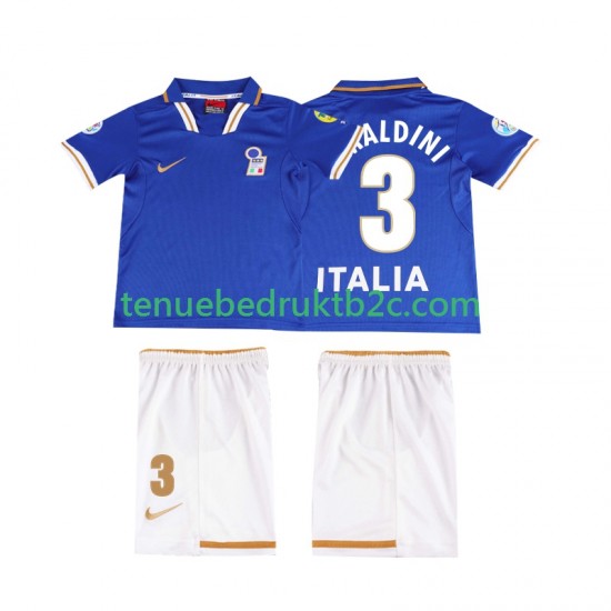 Thuisshirt Retro Italië MALDINI 3 1996 Voetbalteneu Kinderen S-S