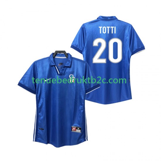 Thuisshirt Retro Italië Totti 20 Mannen 1998 S-S