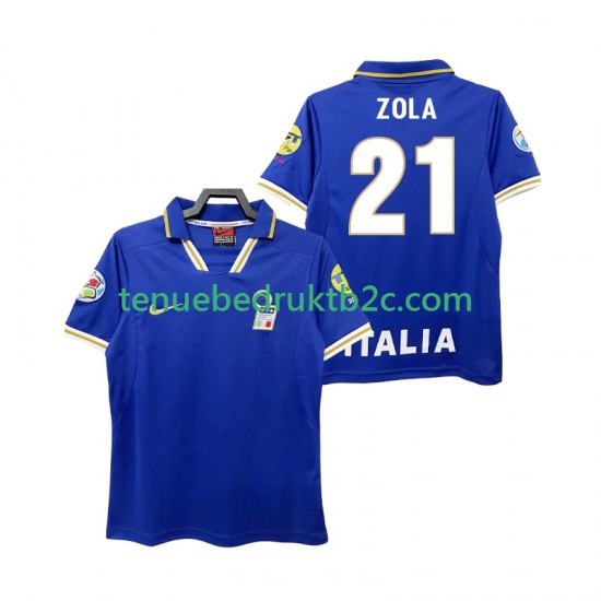 Thuisshirt Retro Italië ZOLA 21 1996 Mannen S-S