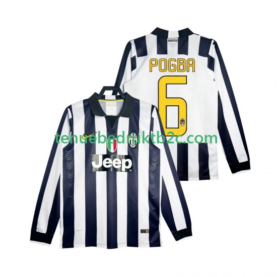 Thuisshirt Retro Juventus Pogba 6 2014 2015 Mannen L-S