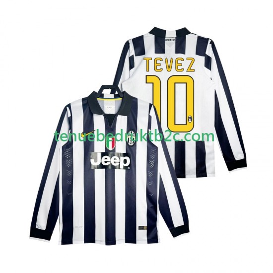 Thuisshirt Retro Juventus TEVEZ 10 2014 2015 Mannen L-S