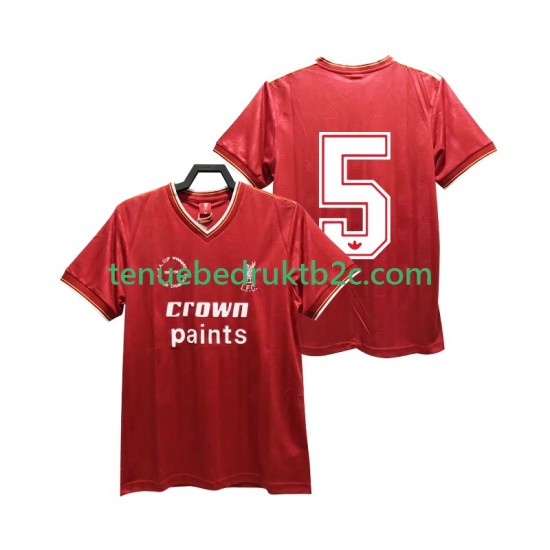 Thuisshirt Retro Liverpool 5 1985 1986 Mannen S-S