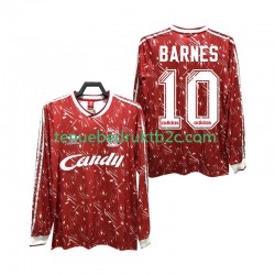 Thuisshirt Retro Liverpool BARNES 10 1989 1991 Mannen L-S