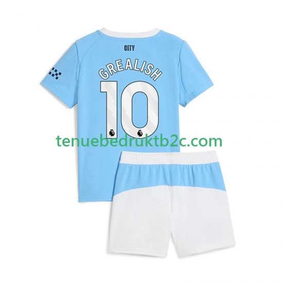 Thuisshirt Manchester City Jack Grealish 10 Voetbalteneu Kinderen 2025-26 S-S