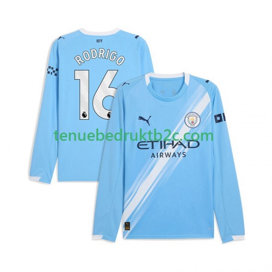 Thuisshirt Manchester City Rodrigo Hernandez 16 Mannen 2025-26 L-S