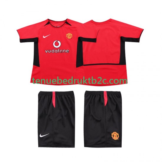 Thuisshirt Retro Manchester United Voetbalteneu Kinderen 2004 2002 S-S