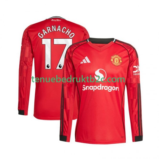 Thuisshirt Manchester United Alejandro Garnacho 17 Mannen 2025-26 L-S