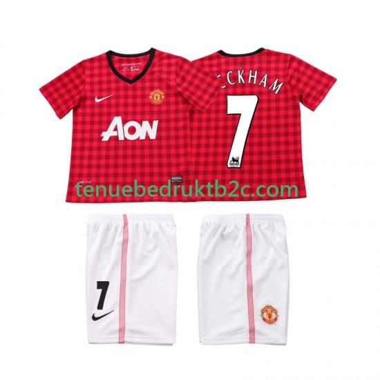 Thuisshirt Retro Manchester United BECKHAM 7 2012 2013 Voetbalteneu Kinderen S-S