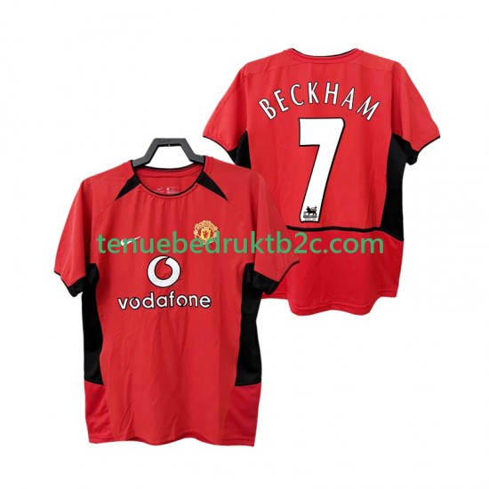 Thuisshirt Retro Manchester United BECKHAM 7 Mannen 2004 2002 S-S
