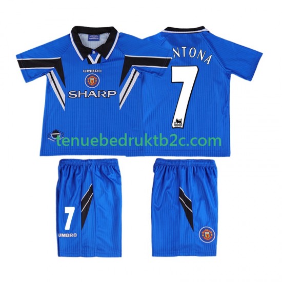 3de shirt Retro Manchester United CONTONA 7 1996 Voetbalteneu Kinderen 1998 S-S