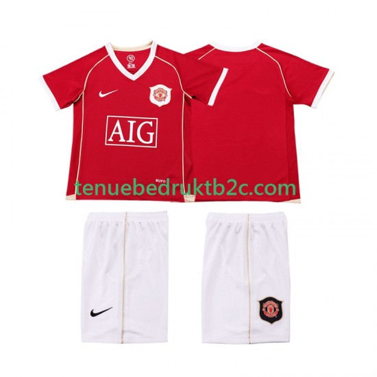 Thuisshirt Retro Manchester United 2007 Voetbalteneu Kinderen 2006 S-S