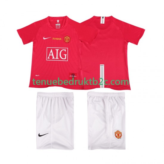 Thuisshirt Retro Manchester United Champions League 2007 Voetbalteneu Kinderen 2008 S-S