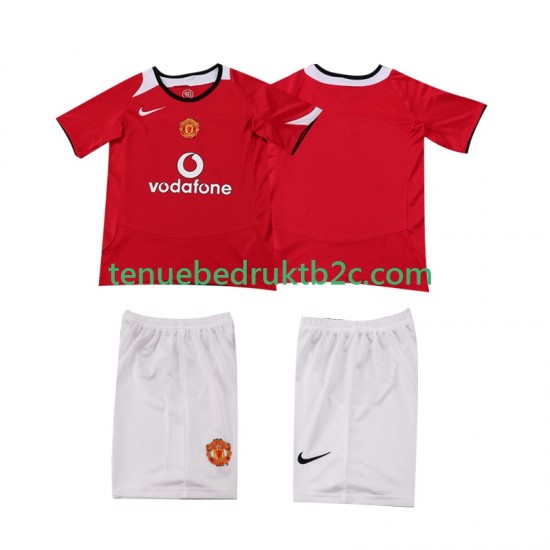 Thuisshirt Retro Manchester United 2005 Voetbalteneu Kinderen 2006 S-S