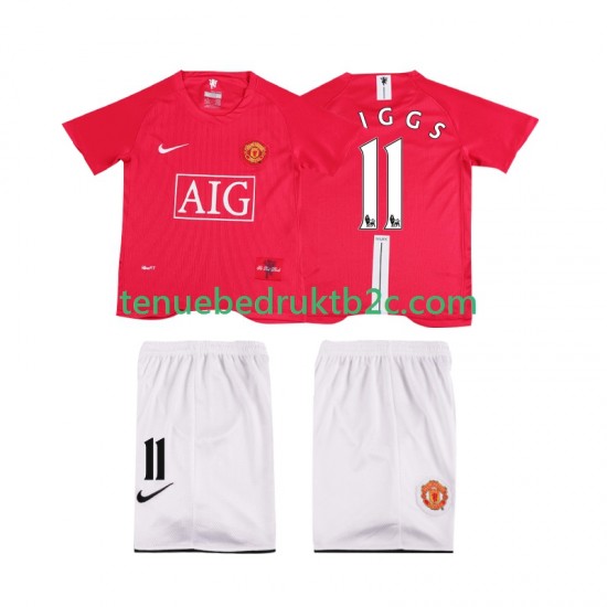 Thuisshirt Retro Manchester United GIGGS 11 Premier League 2007 Voetbalteneu Kinderen 2008 S-S