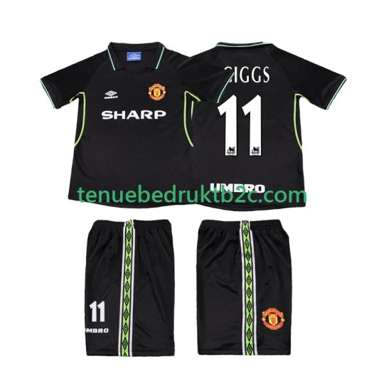 3de shirt Retro Manchester United GIGGS 11 Voetbalteneu Kinderen 1998 1999 S-S