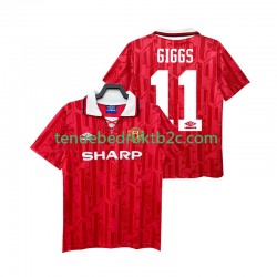 Thuisshirt Retro Manchester United GIGGS 11 1992 Mannen 1994 S-S