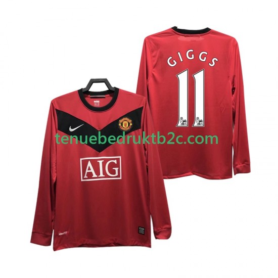Thuisshirt Retro Manchester United GIGGS 11 2009 Mannen 2010 L-S