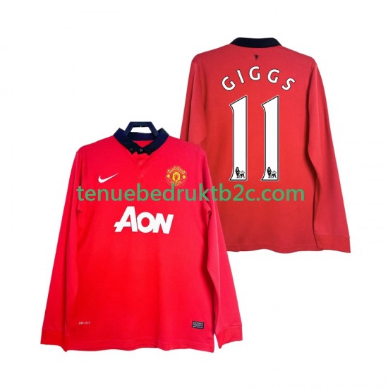 Thuisshirt Retro Manchester United GIGGS 11 2013 2014 Mannen L-S