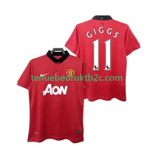 Thuisshirt Retro Manchester United GIGGS 11 2013 2014 Mannen S-S