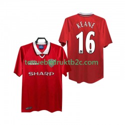 Thuisshirt Retro Manchester United Keane 16 2000 Mannen 1999 S-S