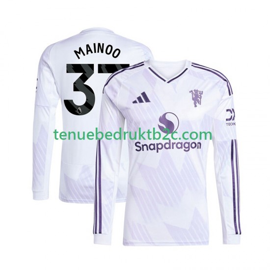 Uitshirt Manchester United Kobbie Mainoo 37 Mannen 2025-26 L-S
