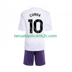 Uitshirt Manchester United Matheus Cunha 10 Voetbalteneu Kinderen 2025-26 S-S