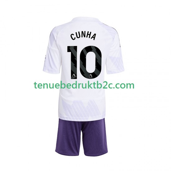 Uitshirt Manchester United Matheus Cunha 10 Voetbalteneu Kinderen 2025-26 S-S