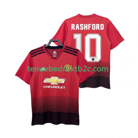 Thuisshirt Retro Manchester United RASHFORD 10 2018 2019 Mannen S-S