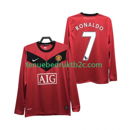 Thuisshirt Retro Manchester United RONALDO 7 2009 Mannen 2010 L-S