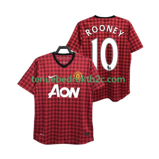 Thuisshirt Retro Manchester United ROONEY 10 2012 2013 Mannen S-S