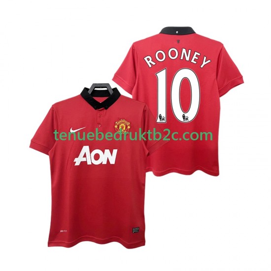Thuisshirt Retro Manchester United ROONEY 10 2013 2014 Mannen S-S