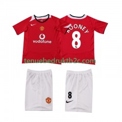 Thuisshirt Retro Manchester United ROONEY 8 2005 Voetbalteneu Kinderen 2006 S-S