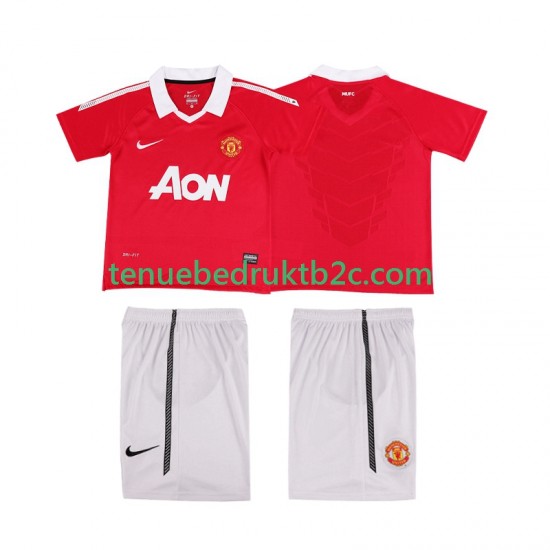 Thuisshirt Retro Manchester United Voetbalteneu Kinderen 2011 2010 S-S