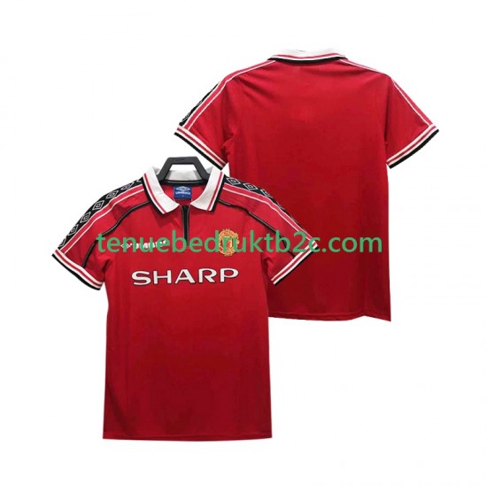 Thuisshirt Retro Manchester United Mannen 1998 1999 S-S