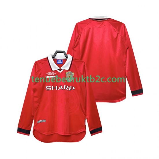 Thuisshirt Retro Manchester United 2000 Mannen 1999 L-S