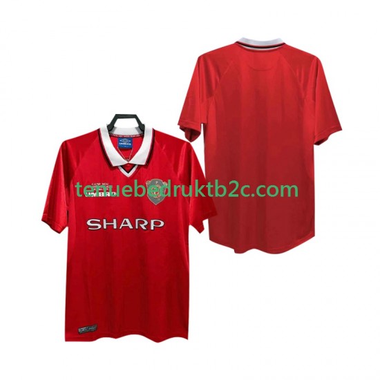 Thuisshirt Retro Manchester United 2000 Mannen 1999 S-S