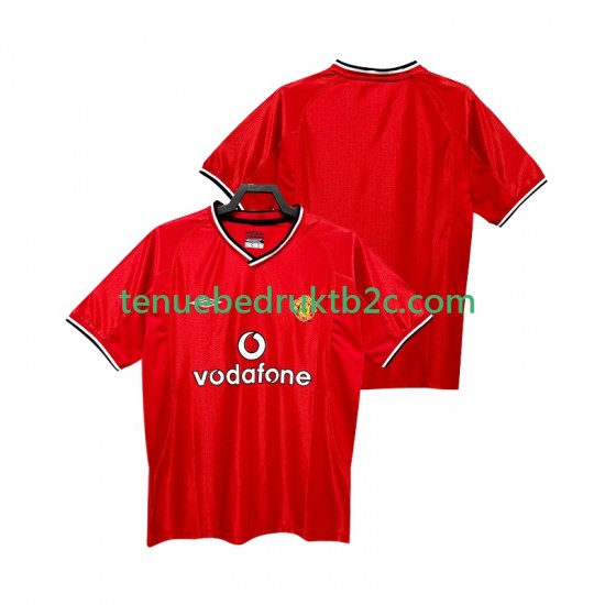 Thuisshirt Retro Manchester United 2000 Mannen 2002 S-S