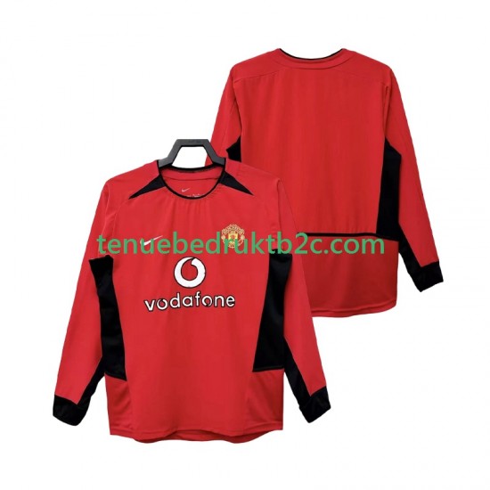 Thuisshirt Retro Manchester United Mannen 2004 2002 L-S