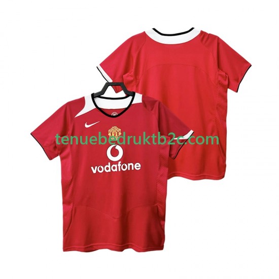 Thuisshirt Retro Manchester United 2005 Mannen 2006 S-S