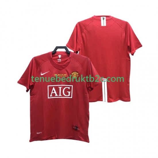 Thuisshirt Retro Manchester United 2007 Mannen 2008 S-S