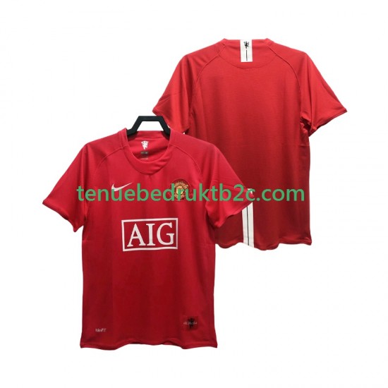 Thuisshirt Retro Manchester United Premier League 2007 Mannen 2008 S-S