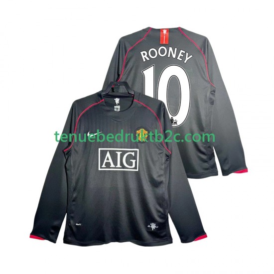 Uitshirt Retro Manchester United Rooney 10 2007 Mannen 2008 L-S