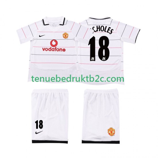 3de shirt Retro Manchester United SCHOLES 18 2003 Voetbalteneu Kinderen 2006 S-S
