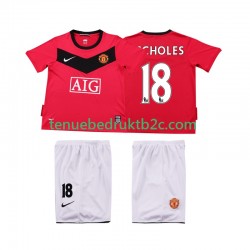 Thuisshirt Retro Manchester United SCHOLES 18 2009 Voetbalteneu Kinderen 2010 S-S